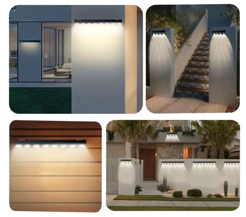 AuroraGlow™ 4-LED Solcellsdriven Staketlampa – Varmt Ljus för Hem & Minnesplats