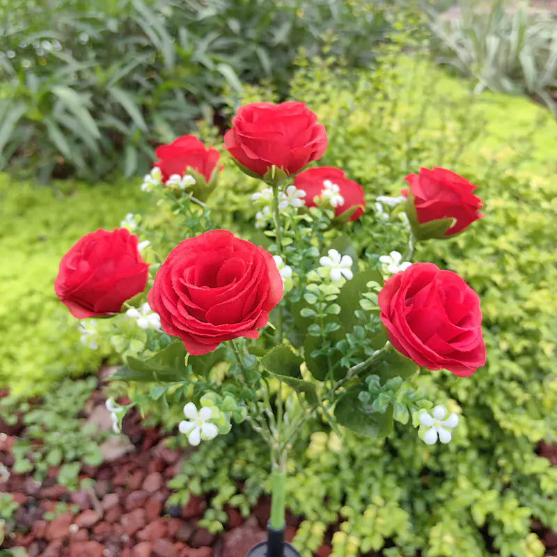 🌹 AuroraGlow™ Solcellsdriven Roslampa – Kärlekens eviga ljus