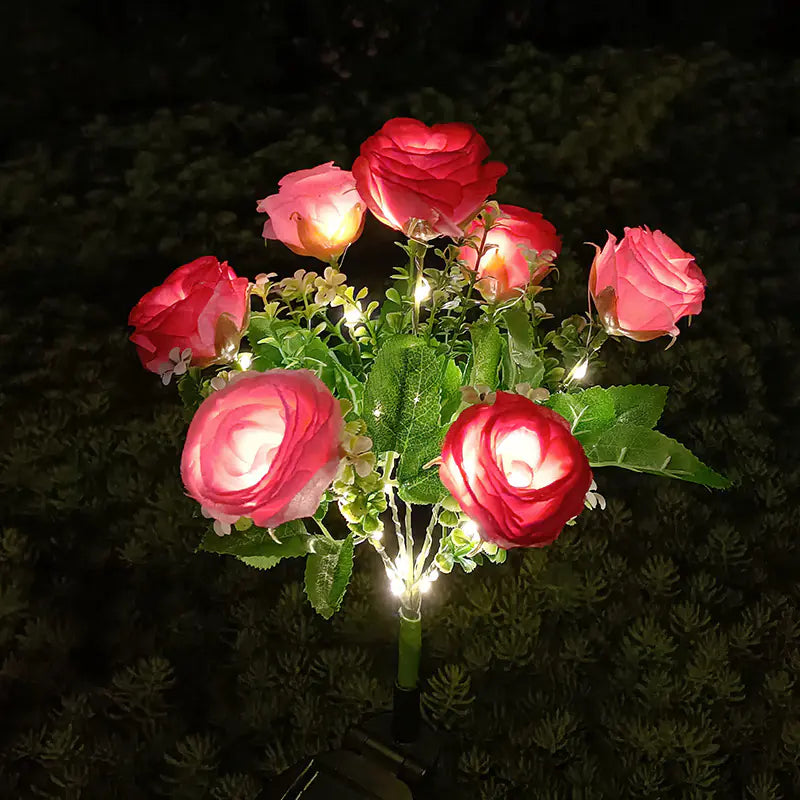 🌹 AuroraGlow™ Solcellsdriven Roslampa – Kärlekens eviga ljus