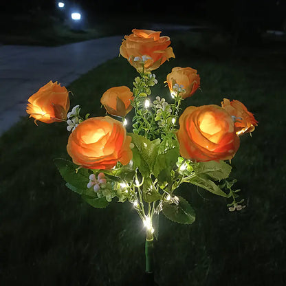 🌹 AuroraGlow™ Solcellsdriven Roslampa – Kärlekens eviga ljus