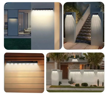 AuroraGlow™ 4-LED Solcellsdriven Staketlampa – Varmt Ljus för Hem & Minnesplats