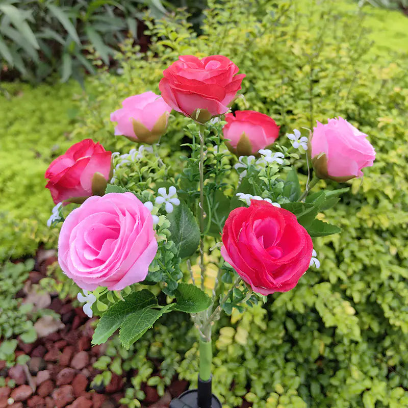 🌹 AuroraGlow™ Solcellsdriven Roslampa – Kärlekens eviga ljus