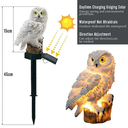 🦉 AuroraGlow™ Solcellsdriven Ugglelampa