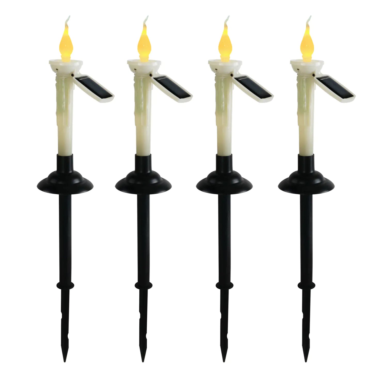 🕯️AuroraGlow™ Solcellsdrivna Gravljus (4-pack) – Evigt ljus i varje flamma